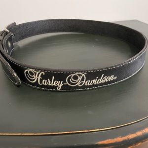Harley-Davidson women’s leather black belt size 34